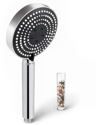 OFFO Pommeau de Douche Anti Calcaire XXL 130mm avec 6 Modes