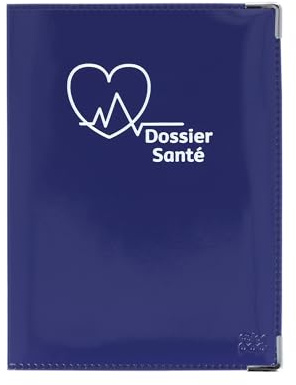 Color Pop Etui santé - PVC (Indigo) - Fabrication française - Ordonnances/Carte Vitale/Carte mutuelle/Feuilles maladie - 15,8 x 11,7 x 0,4 cm