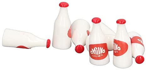 RIZGHWOY Delicato Modello di Bottiglia per il Latte della Casa delle Bambole, Set di Dettagli Vivaci, Bottiglia in Miniatura per la Decorazione della Casa delle Bambole 1:12 1:6, Goccia di Plastica