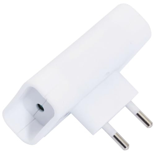 Biplite 6A Latérale Blanche – GEFOLEC – Double Prise Électrique Compacte – 2 Sorties – 230V