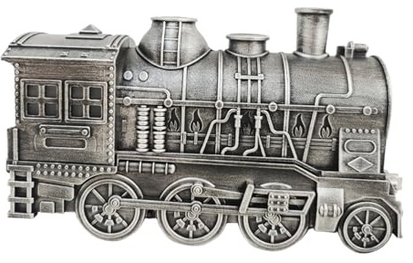 Steam Train Essential Oil Diffuser Mist Humidifier with Light Uk Plug Train Humidifier Sturdy 2 in 1 Train Shaped Night Light 300ml Home Decoration for SPA Livingroom Bedside Use (silver)