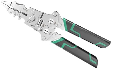 Alicates profesionales para pelar cables de acero, diseño plegable, combina funciones de torsión de corte para proyectos de cables, alicates plegables de punta de aguja