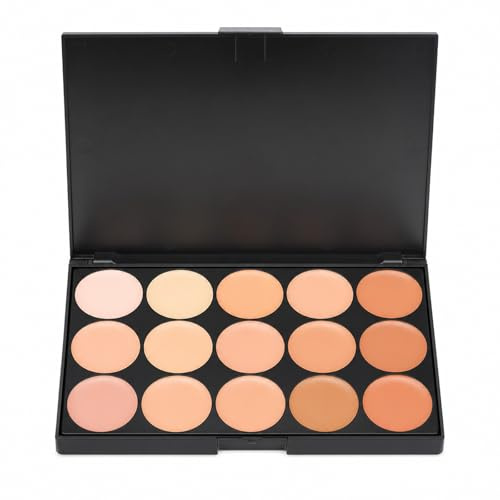 Palette Correttori 15 Colori Professional Makeup Palette Conceal Crema Camouflage Make Up Trucco Palette Adatto per Uso Professionale e Quotidiano (15 colori)