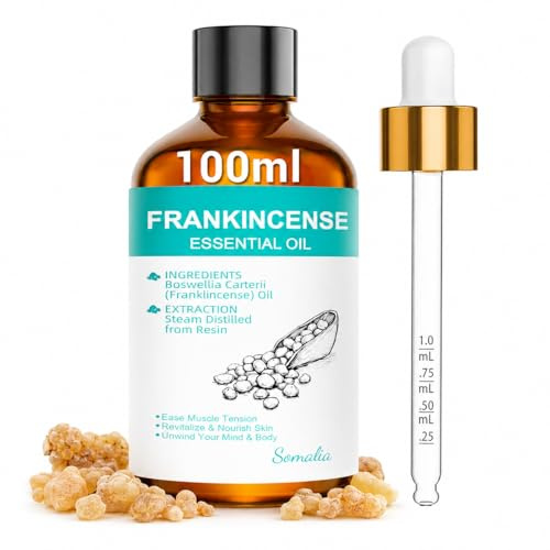 ENYORLI Weihrauchöl Ätherisches Öl Weihrauch 100ml für Meditation, Hautpflege, Aromatherapie, Mit Messpipette