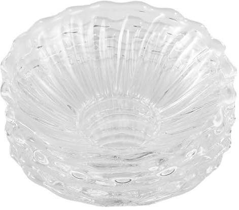 MUSISALY Recogedor de Gotas de Cera para Velas Cónicas de Vidrio Transparente, Protector de Goteo Redondo Elegante para Candelabros en Fiestas y Celebraciones, Pack de 6 Piezas