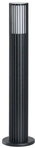 Beliani Conjunto de 2 lámparas de bolardo modernas de exterior para jardín de 50 cm de aluminio negro Ernan