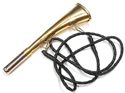 Qualitäts-Jagdhorn, BlashornMit geflochtener Kordel aus echtem Leder, M
