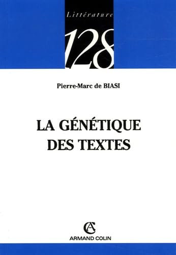 La génétique des textes