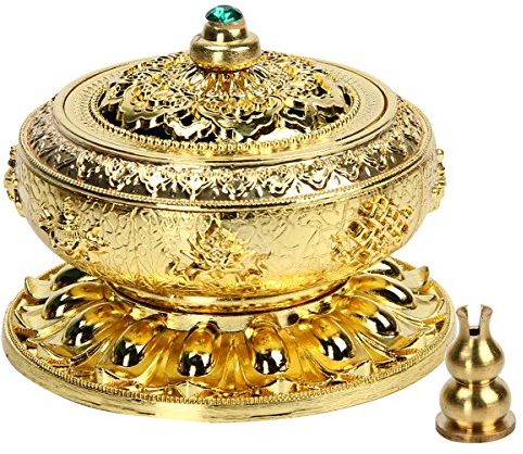 Kitchnexus Porte-encens Brûleur d'encens Encensoir en Forme de Lotus Décoration d'ouvrage de Maison