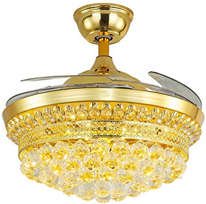 MMD Ventilador LED Ventilador de Techo con iluminación y Control Remoto Lámpara silenciosa Luz de Techo LED Dormitorio Sala de Estar Iluminación Infantil