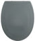 Spirella Toilettendeckel oval Klodeckel mit Quick-Release-Funktion und Softclose Absenkautomatik. Antibakterielle Klobrille aus Thermoplast und rostfreiem Edelstahl abnehmbar - Anthrazit