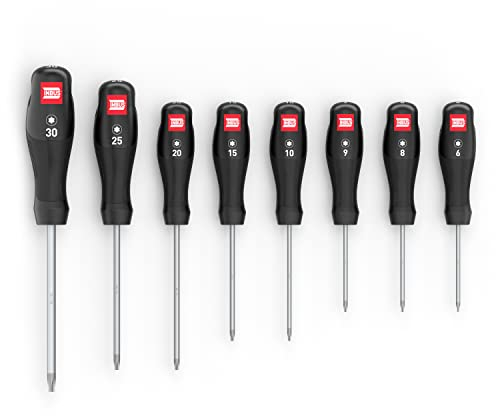 TORX® Set Cacciavite 8pz, TX6–TX30, con HybridTouch & GrayTip (INBUS® 73707)