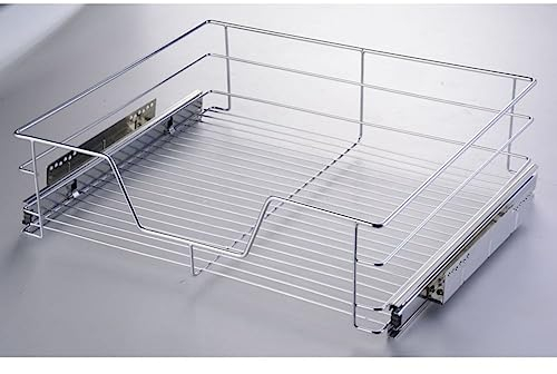 Novaliv Teleskopschublade für Küchen 49x44x14cm Nachrüstbare Lösung für mehr Komfort und Organisation - aus Stahl - Teleskopauszug Schubladen Nachrüsten Küche Küchenschubladen Sockelschublade