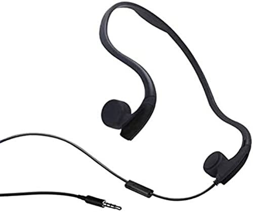 Écouteur à conduction osseuse, Casque Filaire 3,5 mm étanche, réduction du Bruit Mains Libres, Casque Intelligent pour Sports de Plein air avec Micro, Noir