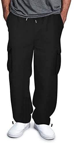 SRZYMJ Cargohose Herren Haremshose Herren Shorts Herren Stretch Sport Baggy Jogginghose Baggy Hose Herren Baumwoll-Strumpfhose Schwarz Röhrenhose Hose Herren Regular M