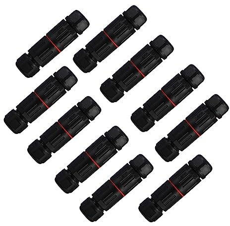 Yardenfun 10pezzi Connettore Giunto Per Da Facile Installazione Adatto Per Illuminazione Esterna e Rete Alta e Durabilità Per Uso All Aperto