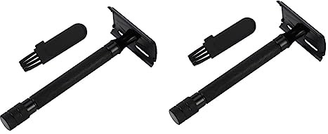 Mikinona 2stücke Safety Premium Rasierer Für Männer Wiederverwendbarer Doppelklingen-rasierer Mit Ergonomischem Griff Und Sicherem Design Für Empfindliche Haut Und Reisen Hochwertige