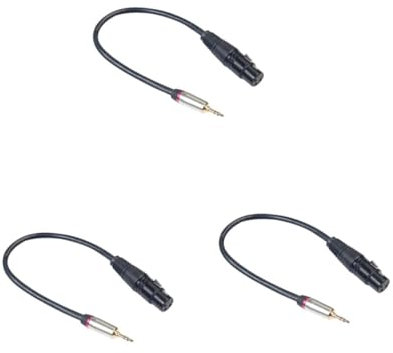 JOINPAYA 3St Kopfhöreradapter Stereo-Adapter Soundkartenkabel für Stereo-Kopfhörer Audio- computerkabel kupferkabel 3,5-mm-zu-XLR- XLR- Stecker auf Buchse Black