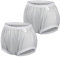Carer 2 Piezas Cubrepañales para Adultos Incontinencia Ropa Interior Impermeable Antifugas Lavable Reutilizable Unisex Gris Talla L
