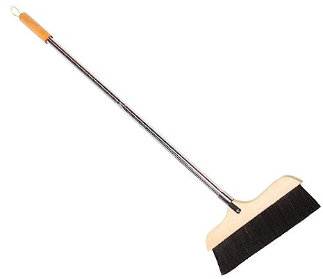 SEWOART Scopa Setole Cavallo Acciaio Multifunzionale per Moquette e Piastrelle Trattamento Antistatico Facile e Riporre