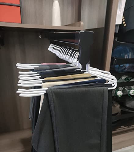AISNXOQI Ausziehbare Kleiderstange 26-61 cm Schwarz Schrankstange Ausziehbare Hosenbügelstange Verstellbarer Kleiderschrank Platzsparend, Belastung 35 kg (Size : 56cm/22inch)