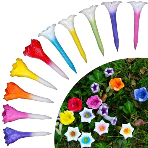 Coniuty Bee Cups, Insect Drinking Cups for Garden Decor Set, Bee Water Station for Thirsty Pollinators, Flower Decoration for Garden, Balcony, Flower Bed and Vase (Multicolor, Lily+Rose)
