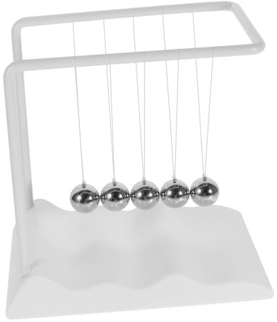 Milisten Pendule De Newton avec Boules Boules Oscillantes pour Physique Décoration Scientifique Amusante pour Bureau