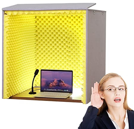 Sound Proof Foam Panels, microphone Shield, Portable Soundproof Booth, Acoustic Foam Panels, for simple soundproof rooms Soundproof walls/soundproof sheets Soundproofing microphones, 80 * 80 * 80
