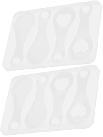 NUOBESTY 2pièces Moule Silicone Jeton Caddie Flexible pour Bricolage Clé DIY Fabrication Artisanale Ornements Porte-clés Panier
