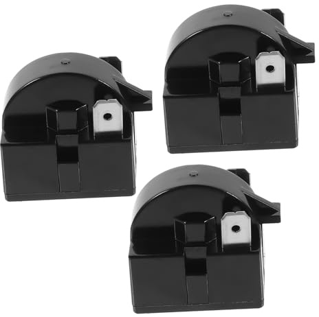 Operitacx 3pièces Insert De Démarrage Ptc Pour Compresseur Réfrigérateur Congélateur Lot De Protection Surcharge Matériau Abs Et Alliage Zinc Et Fiable Remplacement Direct Simple