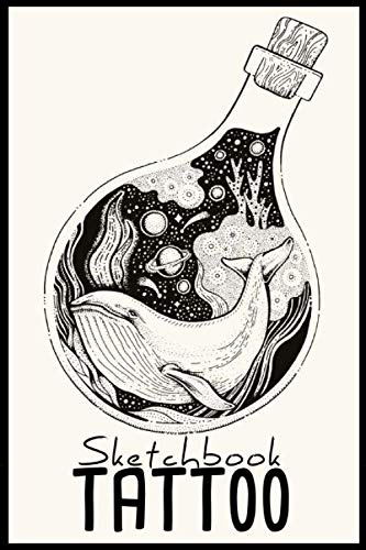 Tattoo Sketchbook: 200 Seiten Projektbuch für Tätowierer | Strukturiere Seiten für Tattoo-Designs + DotGrid für Skizzen | Tätowierungen & Co (Tattoo Workbooks, Band 1)
