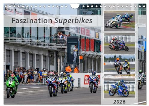 Faszination Superbikes (Wandkalender 2026 DIN A4 quer), CALVENDO Monatskalender: Seriennahe Sportmotorräder am Nürburgring (CALVENDO Sport)
