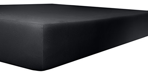Kneer Spannbettlaken, Spannbetttuch, Easy-Stretch Qualität 25 Größen 180 x 200-200 x 220 cm Onyx