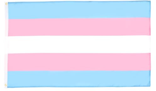 AZ FLAG Drapeau Arc-en-Ciel Transgenre 150x90 cm Polyester Léger 2 Œillets | Usage intérieur Drapeau décoratif gay coutures doubles et bords renforcés avec œillets métalliques