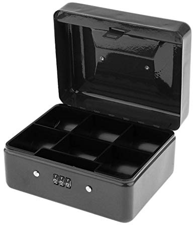 Backbayia Caisse à Monnaie Billets Coffre-fort de Sécurit é de Passe Monnayeur Rangement Pour Objets de Valeur Argent