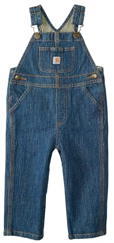 Carhartt Kid's CM8665 Loose Fit Denim Bib Overall - Boys - 12 Months - Medium Wash