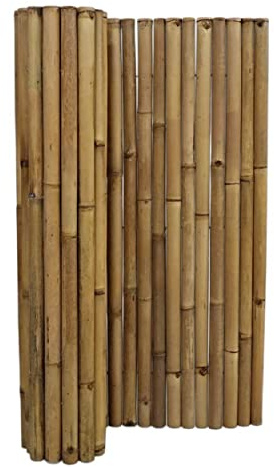 DE-COmmerce Extrem stabiler Bambus Zaun Sichtschutz XL Nature, oben geschlossen, Rollzaun, Gartenzaun, Sichtschutzzaun für Garten, Terrasse, Balkon (BxH) 180 cm x 150 cm