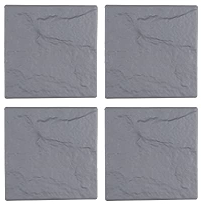 Kunststoff Gehwegplatten Steinoptik 30x30 cm 4er Set Gartenplatten mit Struktur Trittstein Gartenweg HTI living