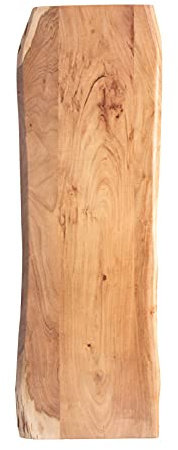 SAM Holzplatte Tonia 120x40 cm Akazie Natur lackiert Baumkante Tischplatte | Baumkanten-Platte, Akazienholz naturfarben massiv, für Heimwerker, Arbeitsplatten, Tische & Fensterbretter