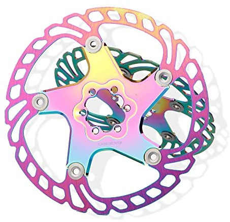 Riloer Rotor de freno de disco flotante para bicicleta, 160 mm o 180 mm, Rotor de freno de disco colorido para bicicleta de carretera, bicicleta de montaña, MTB, BMX