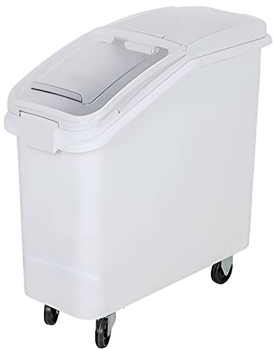 MLYYJH Rolling Storage Bins with Lids - 110 Pounds Large Pet/Dog/Cat Food Storage Container, Indoor/Outdoor Floor Standing Ingredient Bin