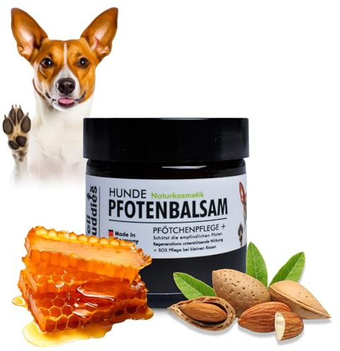 FellBuddies® Pfotenbalsam für Hunde – Natürliche Pfotenpflege & Schutzsalbe – Regenerationsfördernde Naturkosmetik gegen rissige Ballen – Made in Germany