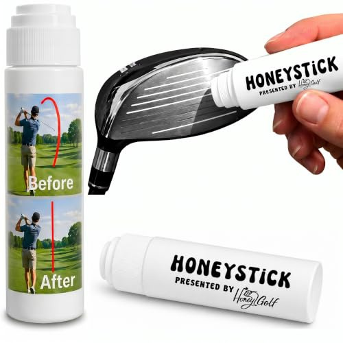 HoneyGolf HoneyStick Anti Slice Gel for Golf Clubs - Anti-Hook Spin Reducer for Driver, Woods, Hybrids, Irons - Golf Accessories for Men - Golfers Must Haves & Essentials - 1 Pack