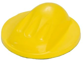 Fast Mover Tools Round Hand Sanding Block, 150mm, Hook & Loop, Yellow