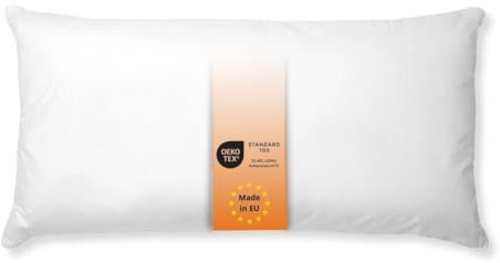 sleepling Dreikammerkissen 40 x 80 cm, Viscoschaum Nackenstützkissen, Mako-Satin Baumwollbezug