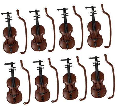 JOINPAYA 8stücke Miniatur Violine Dekoration Teiliges Aus Hochwertigem Für Puppenhaus Und Miniaturmöbel Stilvolle Raumdekoration Und Einzigartiges Für Freunde