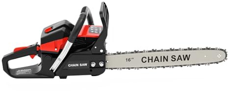 58cc 18 Inch Petrol Chainsaw Handheld Gasoline Chain Saw with Single Cylinder 2-Stroke Air-Cooled Engine, Cordless Saw for Homes Gardens Forests