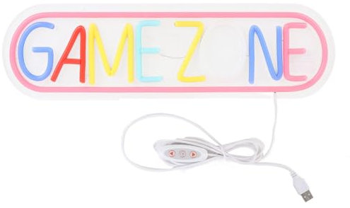 15,7 x 6 Neonschilder für Wanddekoration, Gaming -Neonschild, Farbenfrohe LED USB Powered Game Room Decor Lights für Schlafzimmer Spielzimmer für Gamer Geschenke