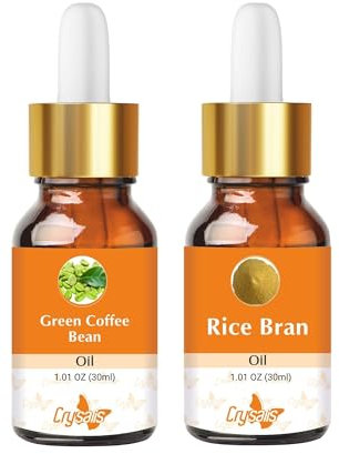 Crysalis Oil Bundles - Green Coffee Bean (Coffea Arabica.) 30ml & Rice Bran (Oryza Sativa L.) 30ml
