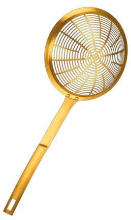 XuQiZZpp Mestolo in acciaio inox per brodo vegetale manico ergonomico schiumarola cucchiaio domestico